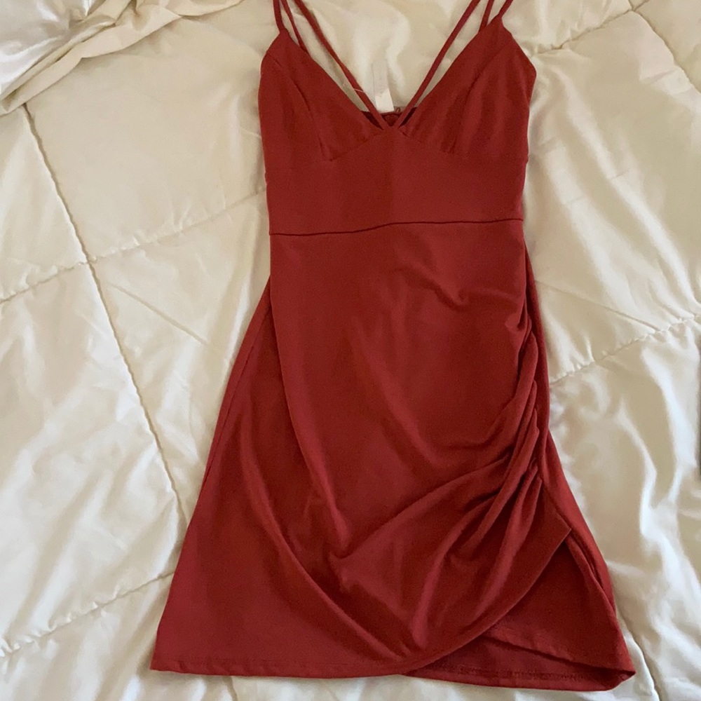 Burnt orange dress